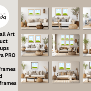 Boho Themed Wall Art Mockups- Etsy Shops