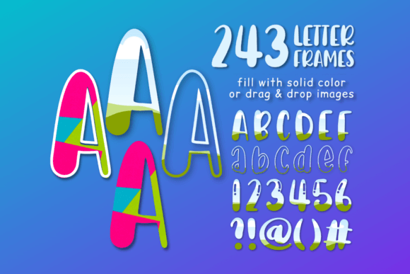 Doodle Letters Bubble Font Canva Frames