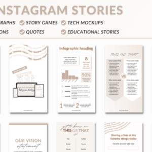 Instagram templates :  Stories Modern neutrals