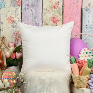 Colorful Easter Square Pillow Mockup