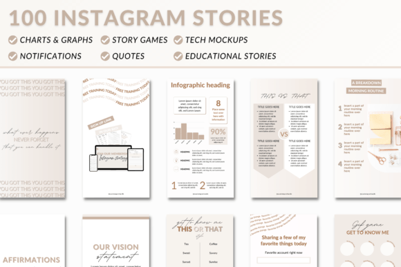 Instagram templates : Stories Modern neutrals